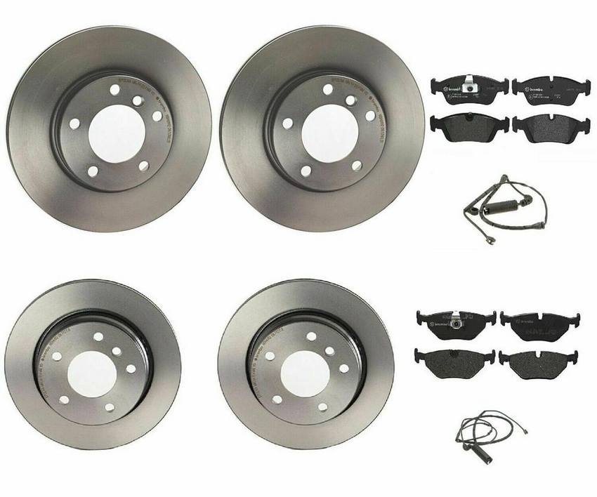 BMW Brembo Brake Kit - Pads &  Rotors Front and Rear (286mm/276mm) (Low-Met) 34351164371 - Brembo 1638901KIT